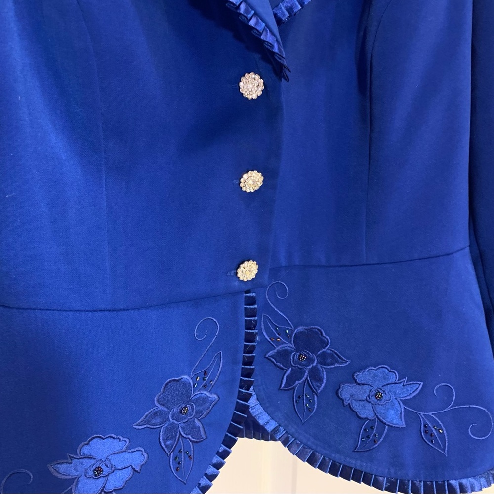 J. Lauren International Vintage Blue Jacket Size 14 - Picture 3 of 8